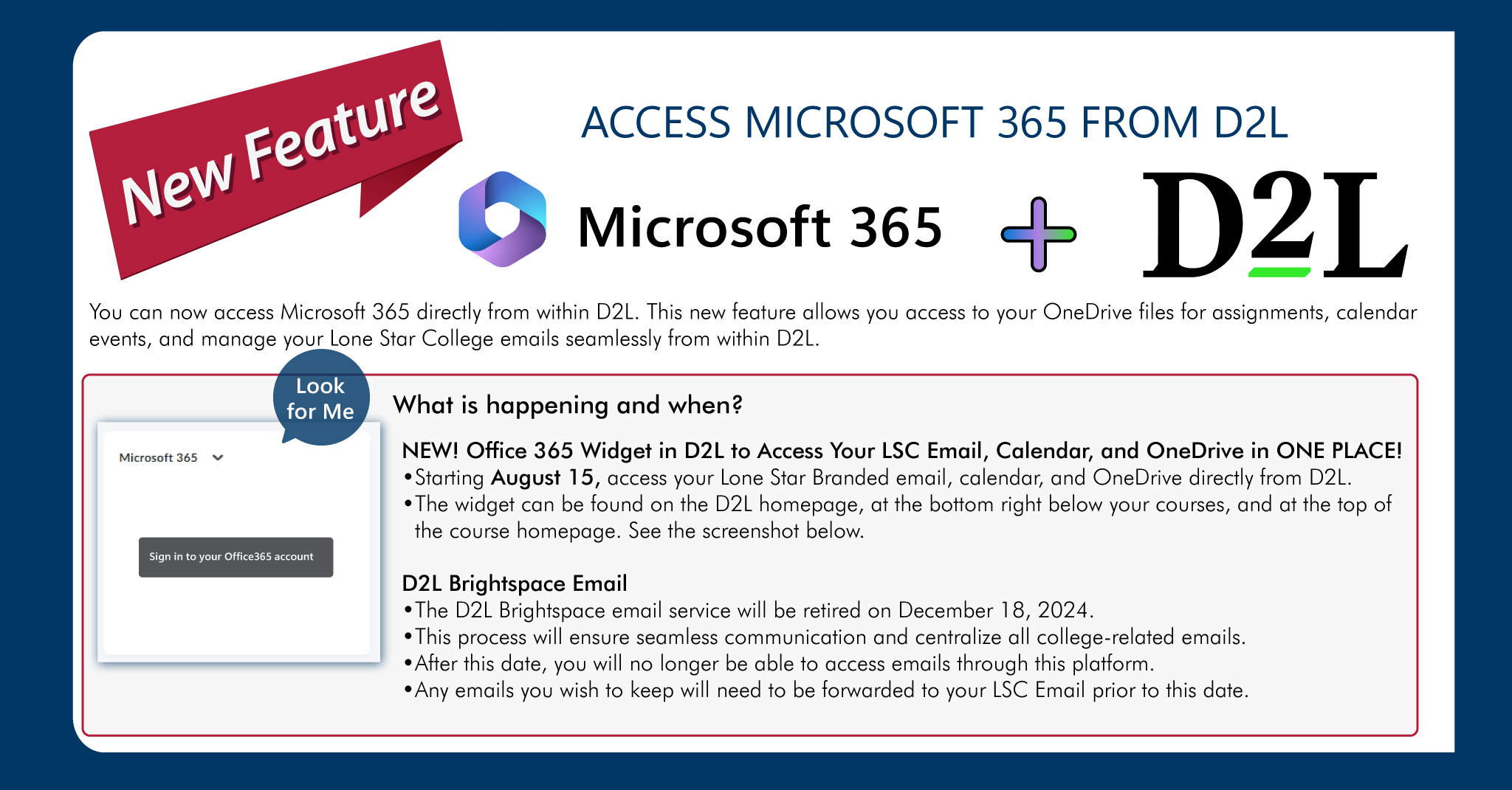 Access Your LSC Emails through the Microsoft 365 Widget