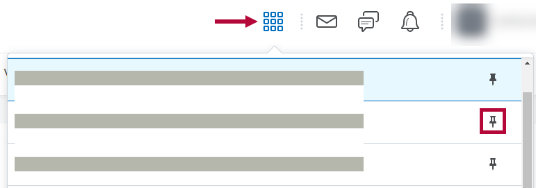 Identifies Pinned courses in Course Selector