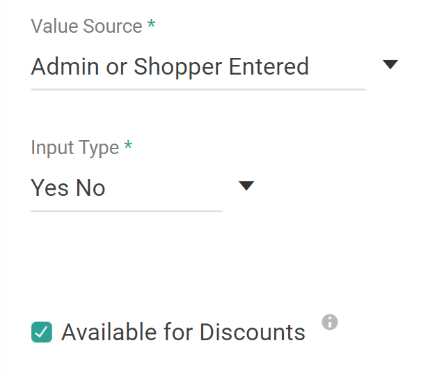 The Available for Discounts toggle in a Customer attribute