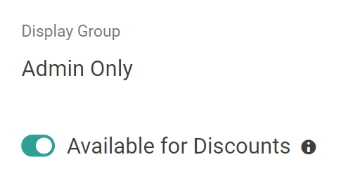 The Available for Discounts toggle in a Location attribute