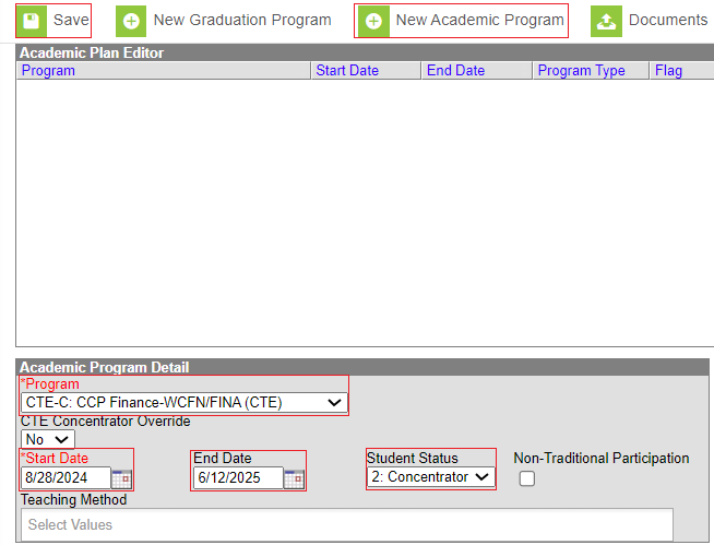 CTE program addition