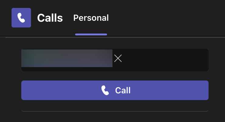 screenshot of a text box where you can enter an individual's name to call