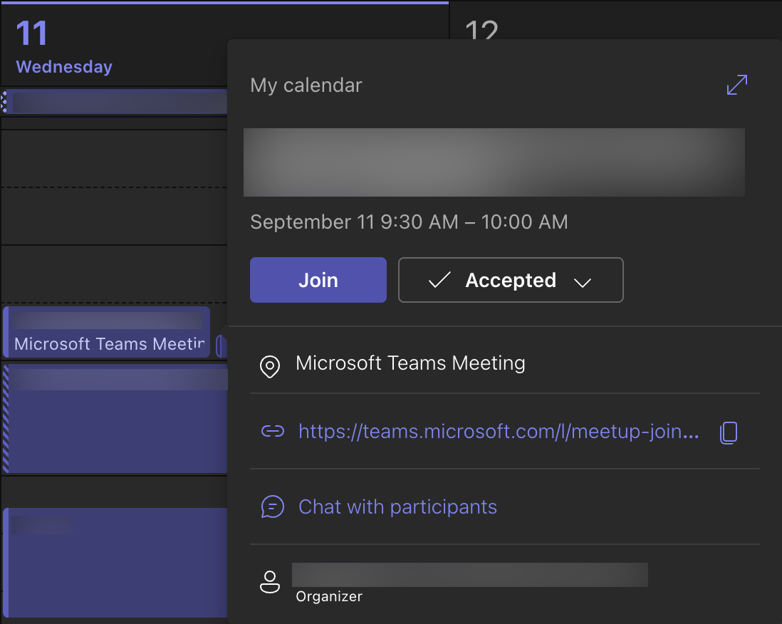 screenshot of a meeting invite in outlook with the option to join the teams meeting