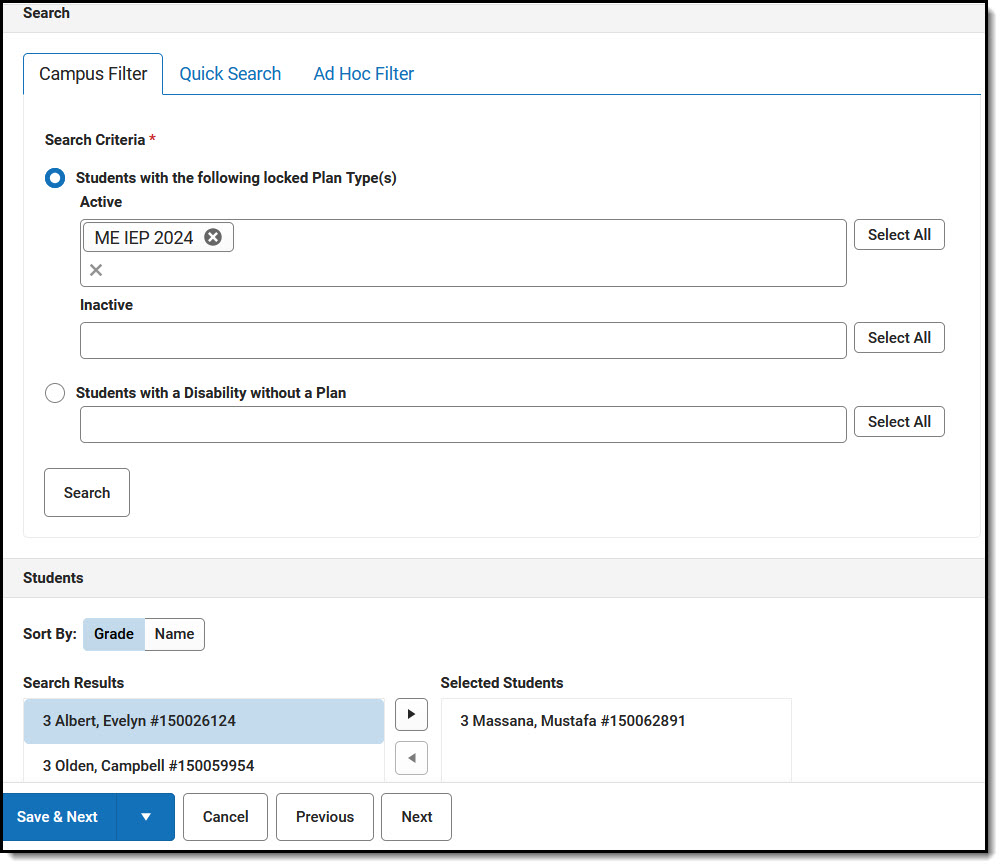 Screenshot of Fall Shapshot Idea filter choice editor.