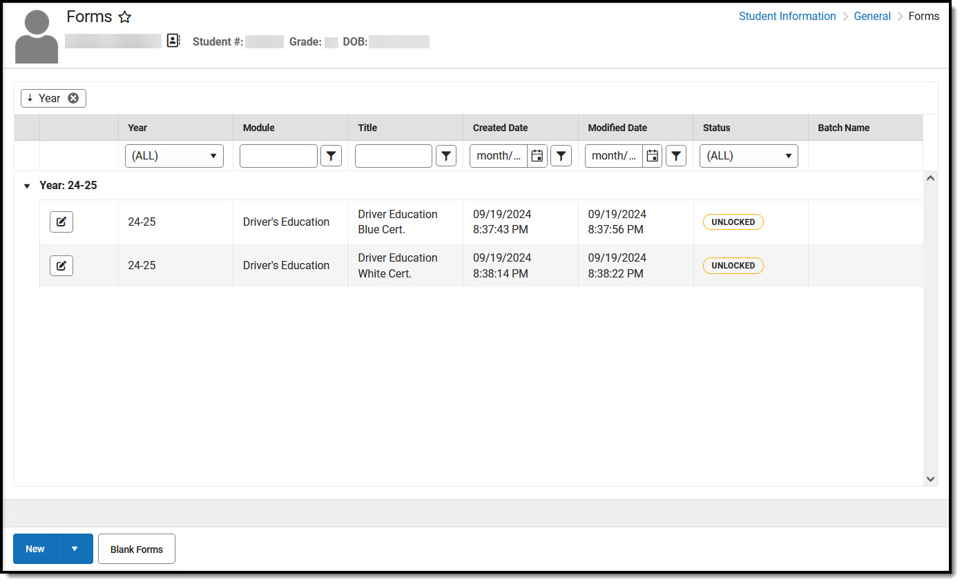 Screenshot of the Custom Forms Editor