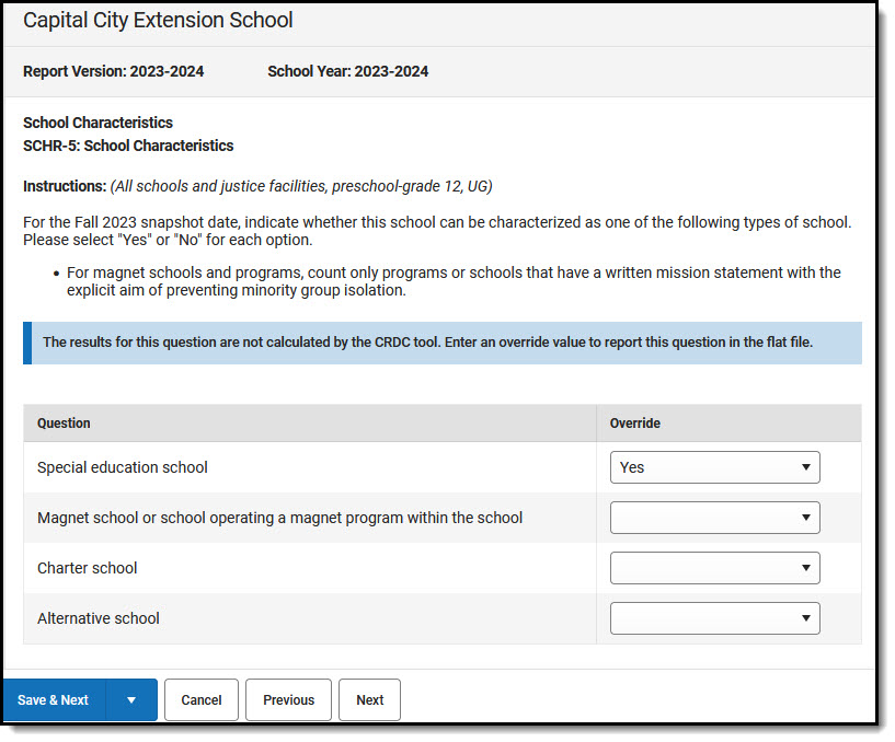  Maintain Survey Results - Override