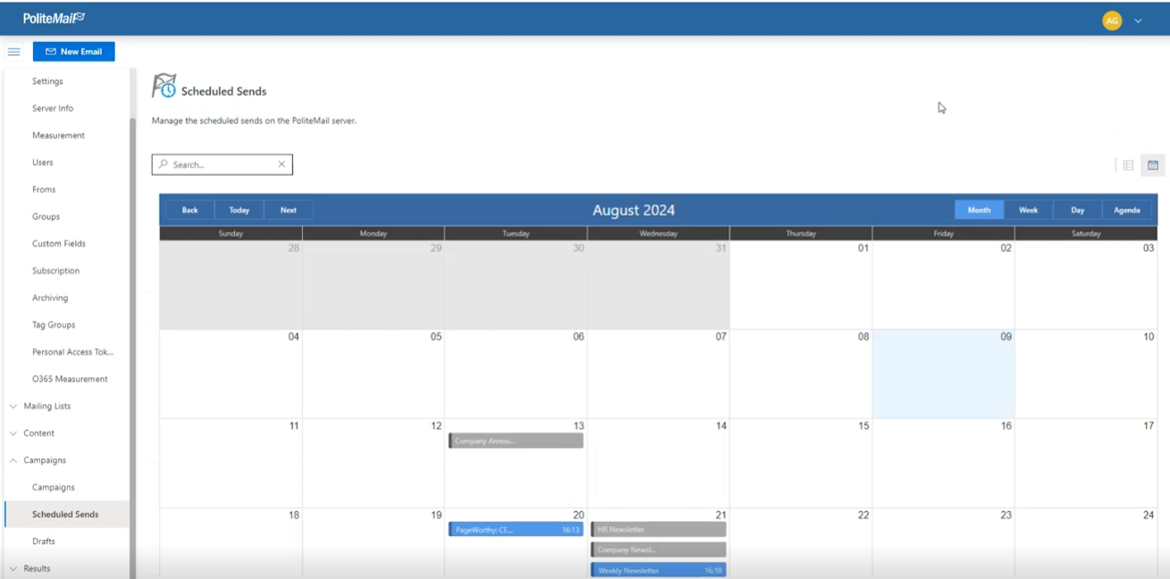 Calendar View