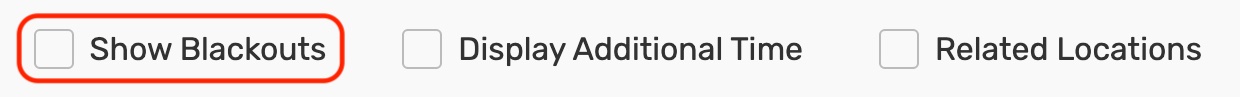 Show blackouts checkbox