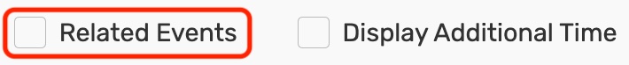 Related events checkbox