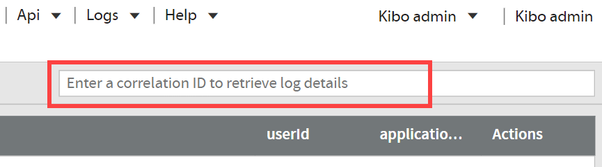 A callout of the correlation Id field