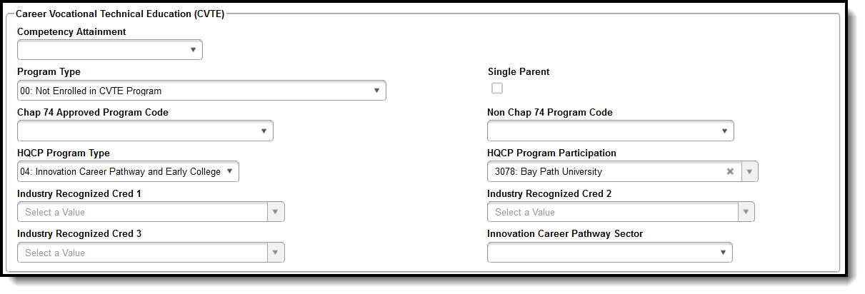 Screenshot of Career Vocational Technical Education (CVTE).