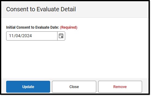 Screenshot of the consent to evaluate side-panel.