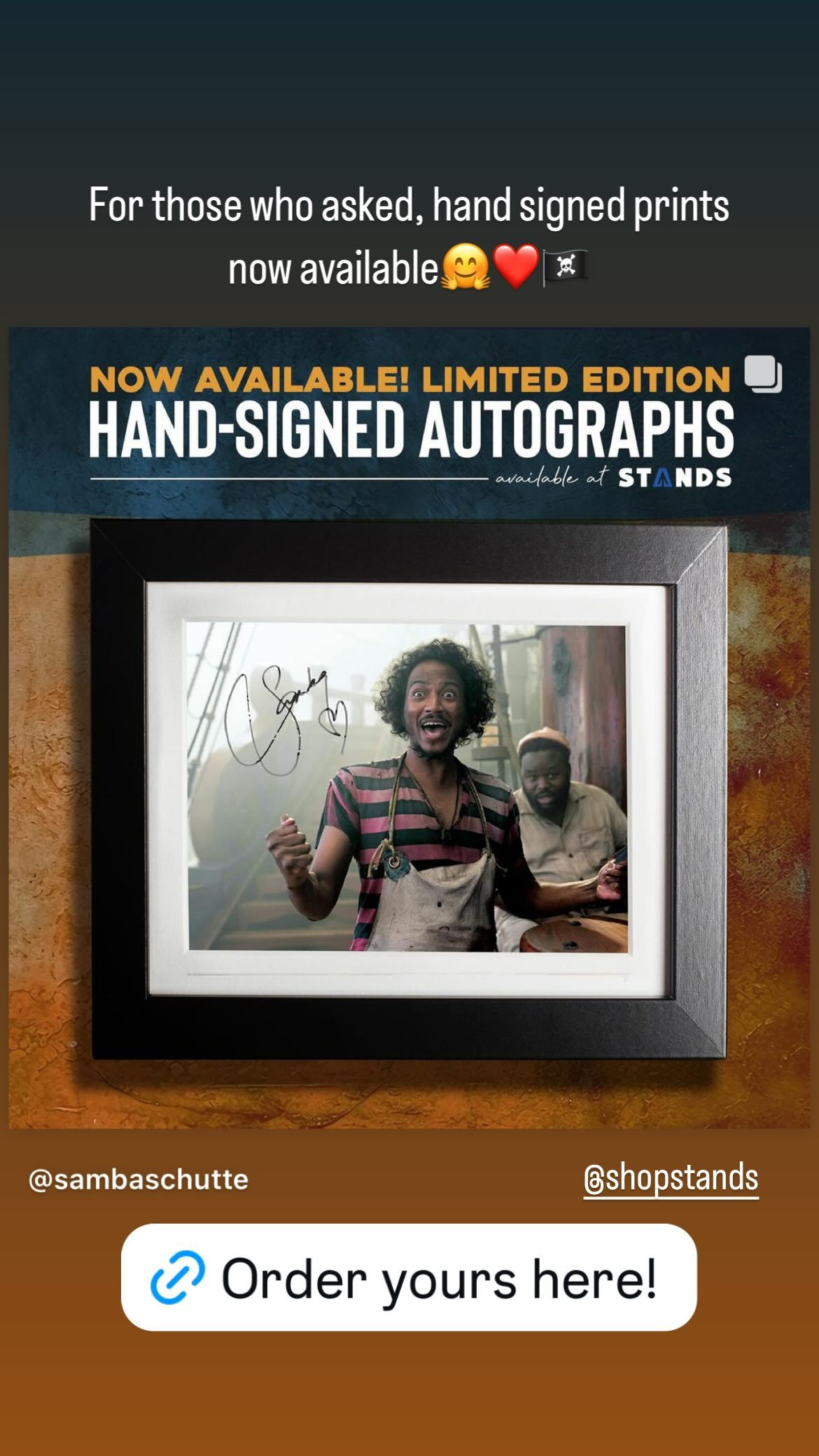 For those who asked, hand signed prints now available text written above a picture of Roach signed.