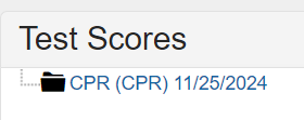 cpr test scores list