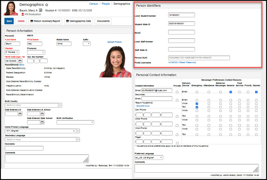 Screenshot of Census People Demographics tool.