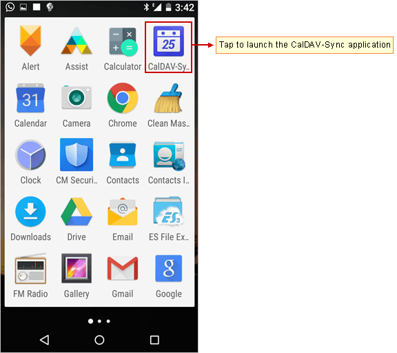 CalDAV-Sync app on Android