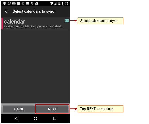 CalDAV-Sync app on Android