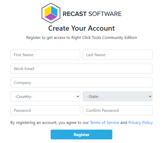 Right Click Tools licensing Create Account