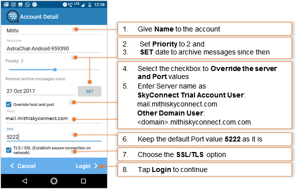 Configure your chat account