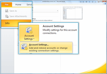 Outlook 2010 on desktop