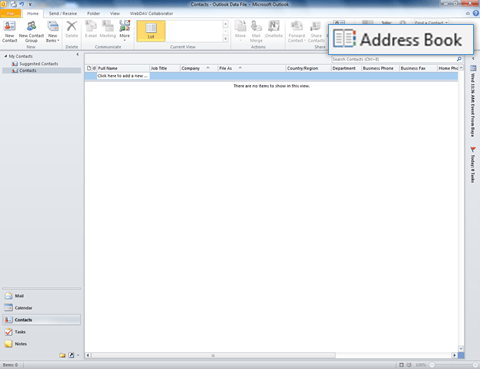 Outlook 2010 on desktop