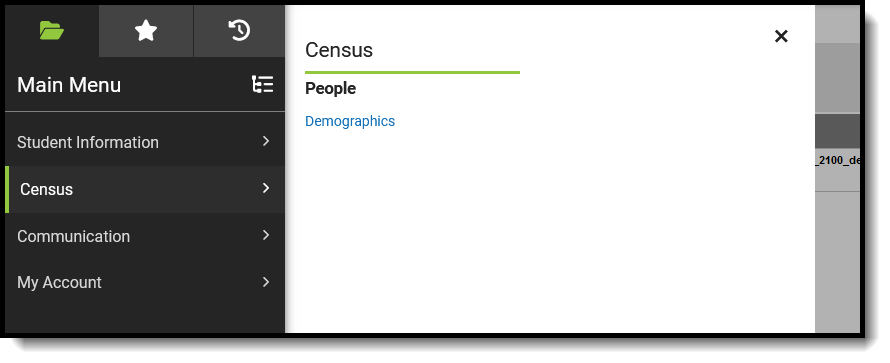 Screenshot of suggested Census tools for Health Administrations. 