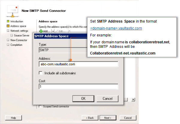 Step 4: Create a Send Connector Exchange 2007