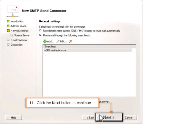 Step 4: Create a Send Connector Exchange 2007