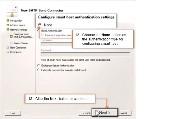 Step 4: Create a Send Connector Exchange 2007