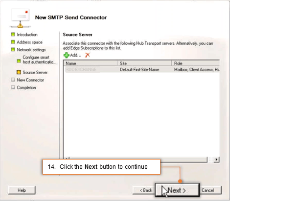 Step 4: Create a Send Connector Exchange 2007