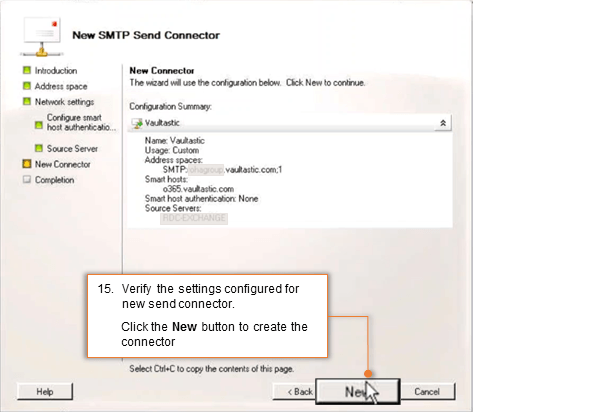 Step 4: Create a Send Connector Exchange 2007