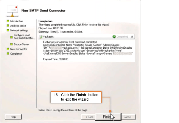 Step 4: Create a Send Connector Exchange 2007