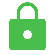 A green padlock with a black circleDescription automatically generated