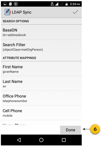 LDAP Sync app on Android