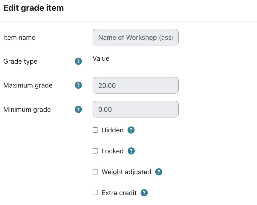 screenshot showing the extra credit box