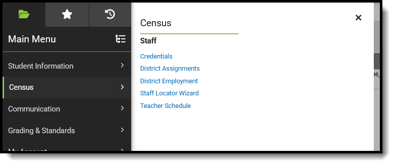 Screenshot of suggested Census tools for schedulers. 