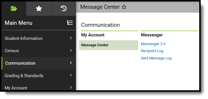 Screenshot of suggested Communication tool rights for Schedulers.