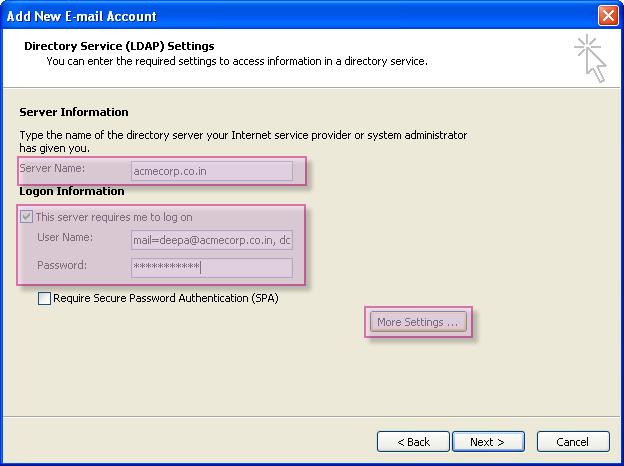 Outlook 2007 on desktop