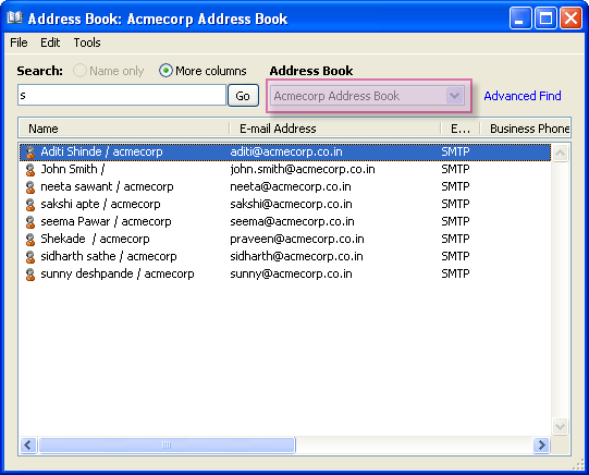 Outlook 2007 on desktop