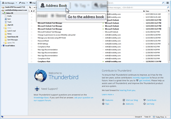 Thunderbird on desktop