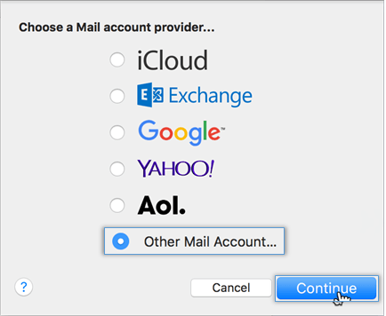 Mail app on Apple Mac