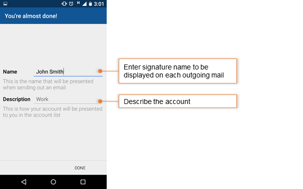 Blue Mail on Android