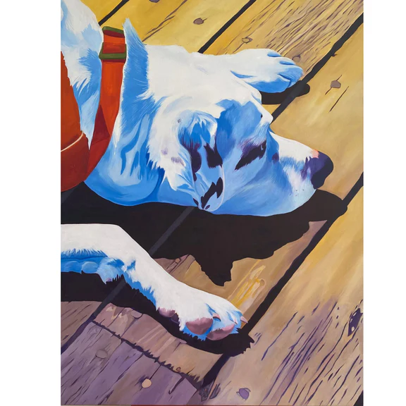 painting of a dog