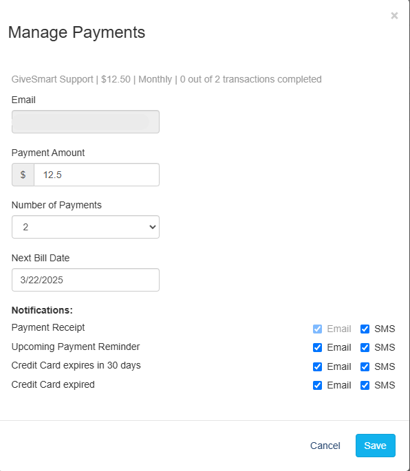 Manage. Recurring Payments