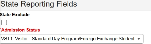 admission status of VST1