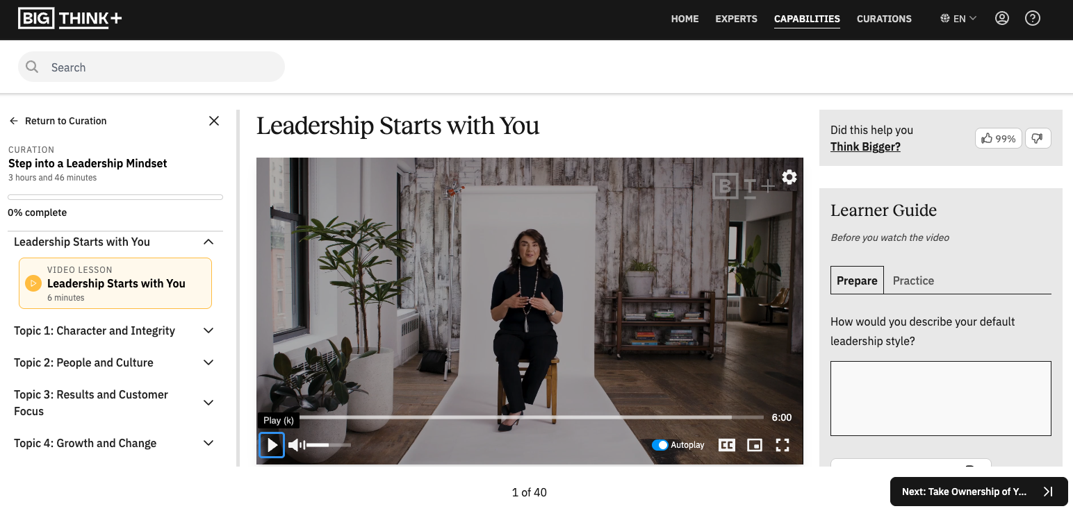 Leadership Starts with You Curation