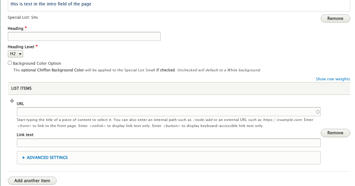 screenshot special list small edit screen