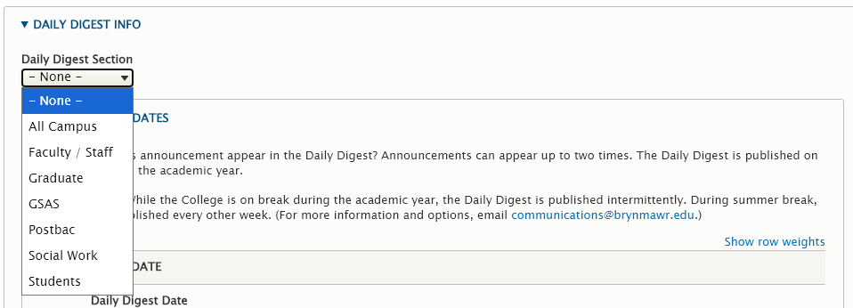 screenshot daily digest section field