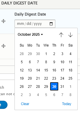 screenshot daily digest date selection