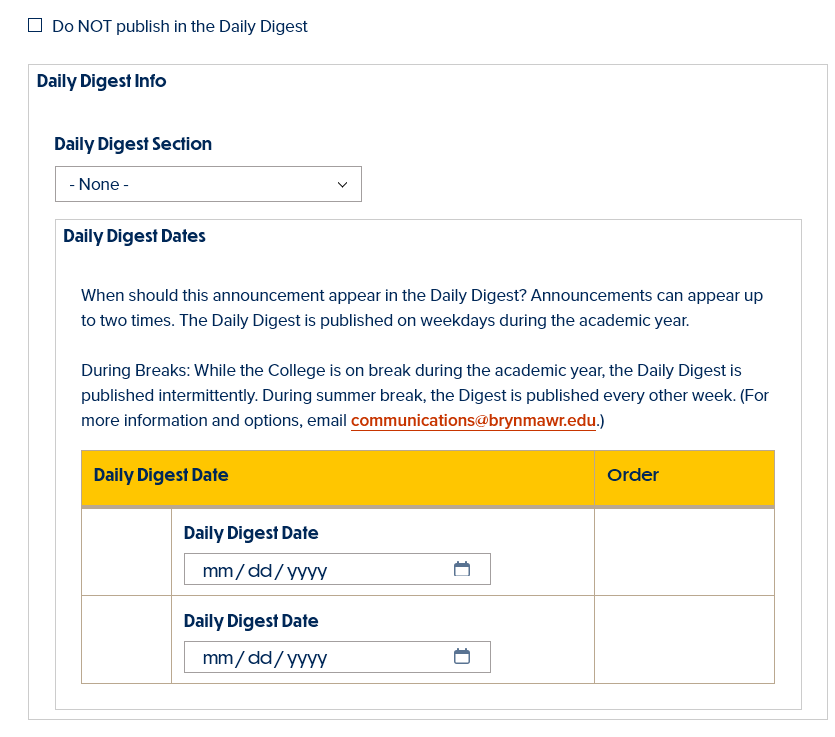 screenshot daily digest info area